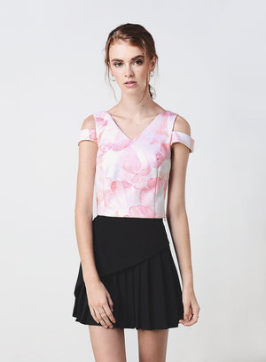 ROUX Double Strap Top (Blush Floral) - And Well Dressed