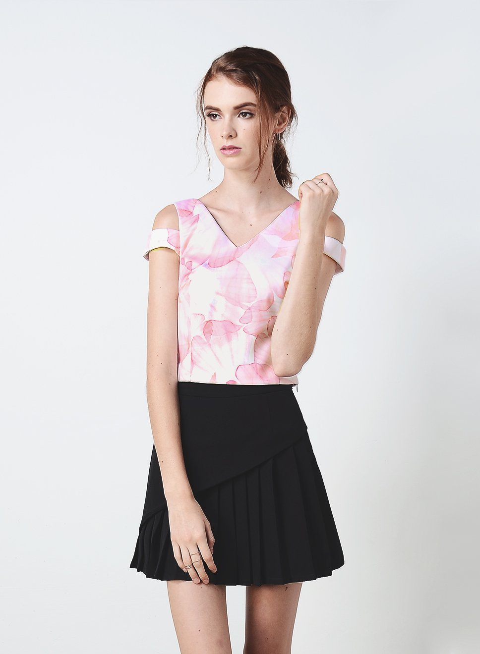 ROUX Double Strap Top (Blush Floral) - And Well Dressed