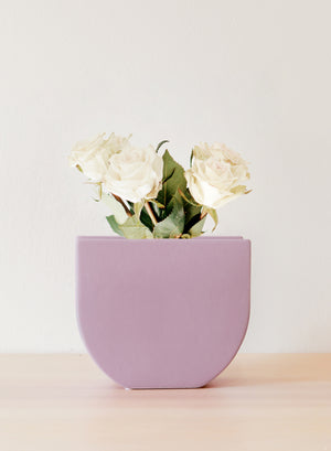 Ceramic U-shaped Vase (Lavender)