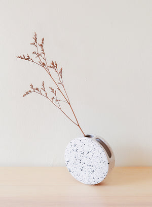 Round Speckled Small Vase